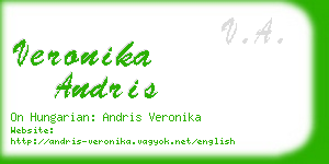 veronika andris business card